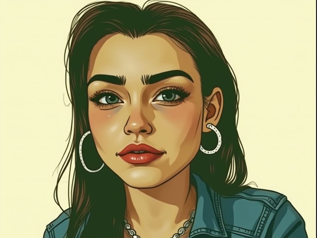 Melancholic Figure in Abstract Realm Reflecting on Memories