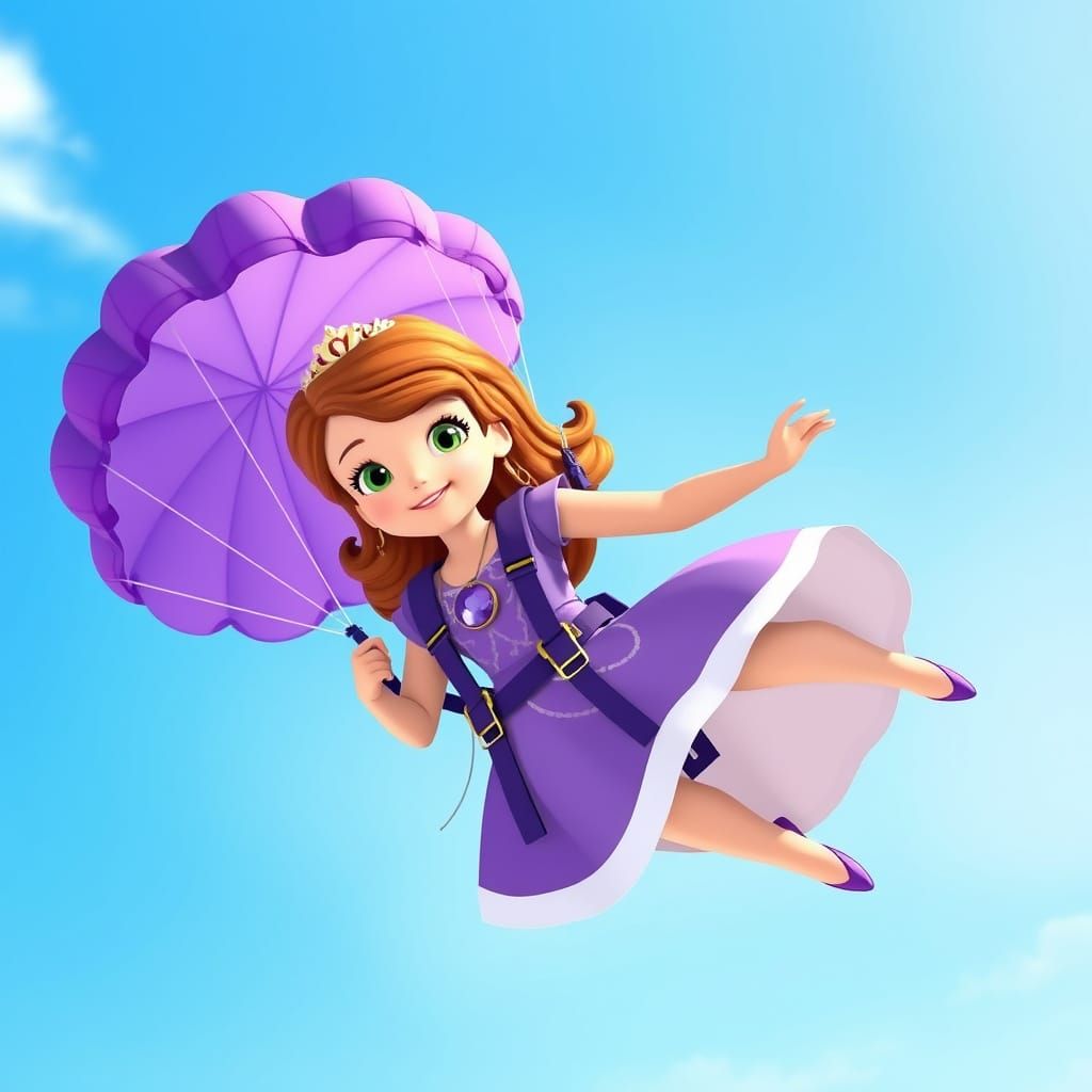 Princess Sofia's Purple Parachute Adventure, Disney Style