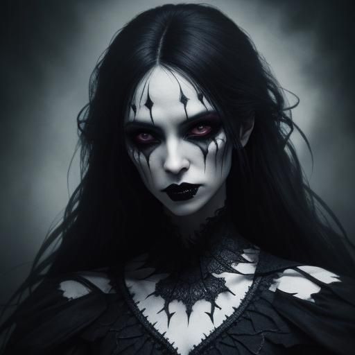 A woman of striking vividness steps out from the shadows, a ...