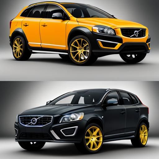 Volvo XC60 with Origami Flames, Matte Black