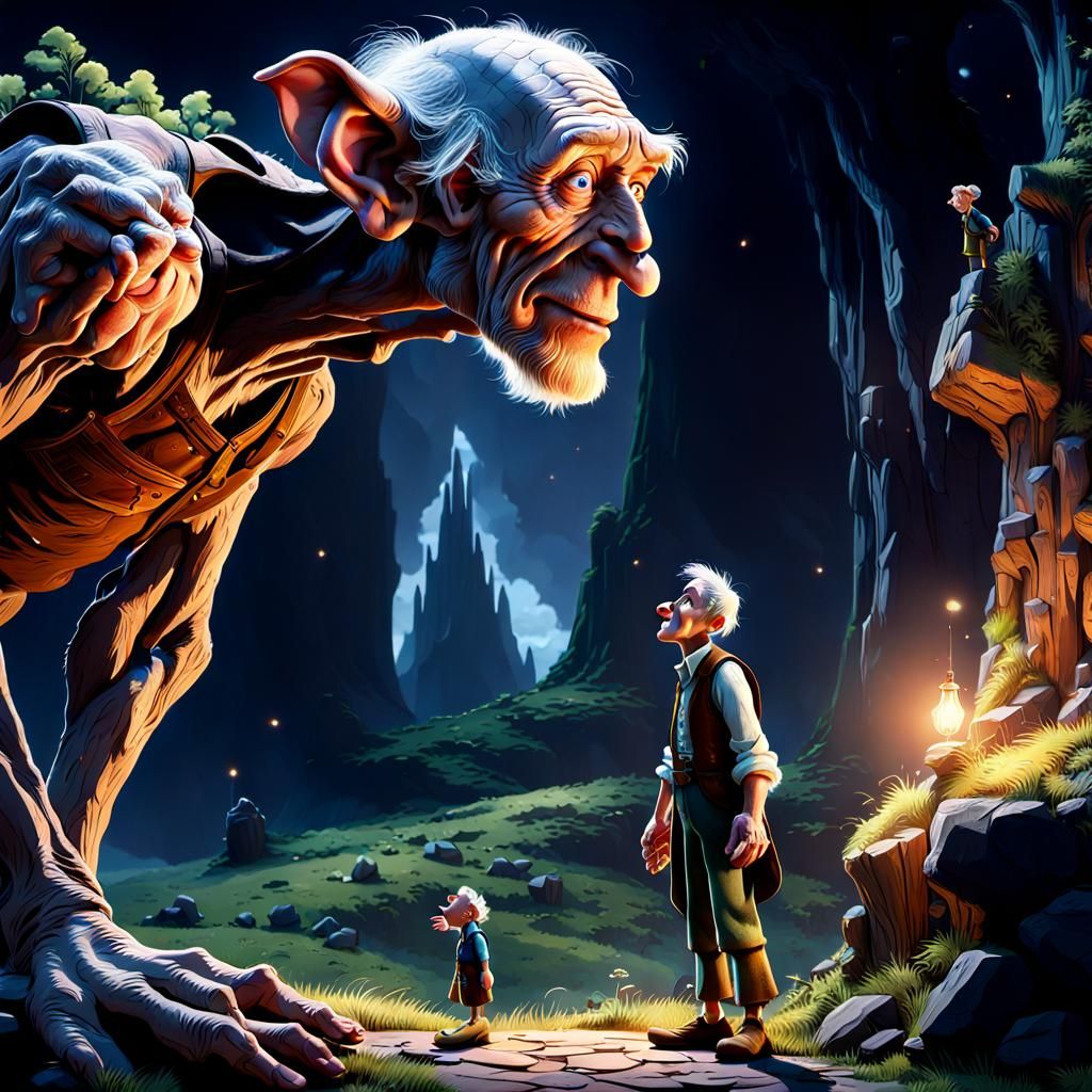 The BFG Talking to a Mean Giant