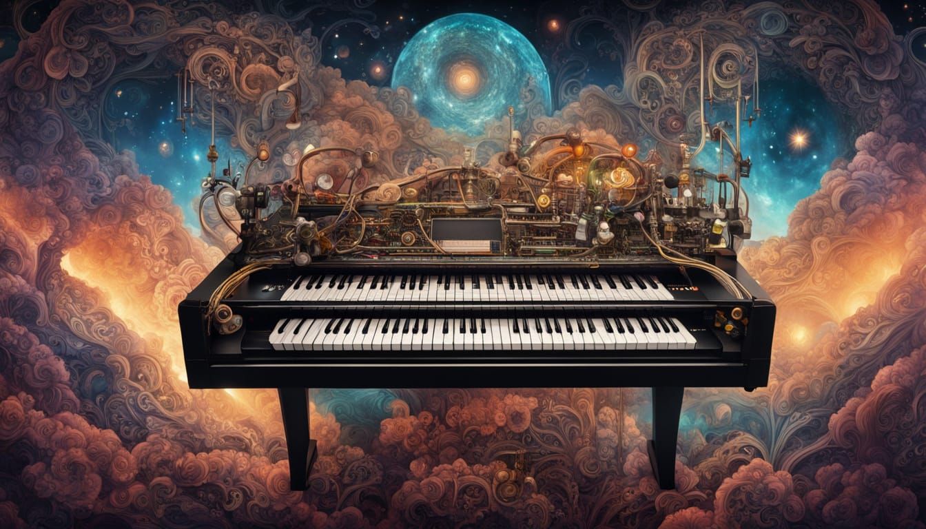 Cosmic Modular Synthesizer in Dreamlike Fusion of Organic an...