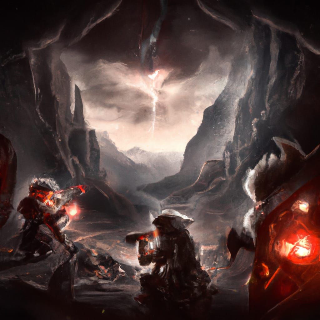 Steampunk Travelers Discover Sparkling Mountain Cave