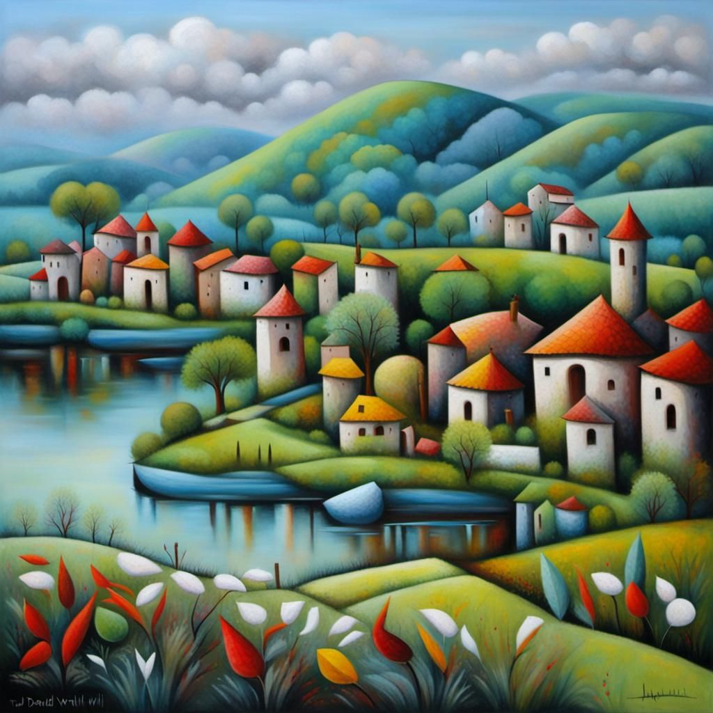 Classic Georgian Landscape Painting