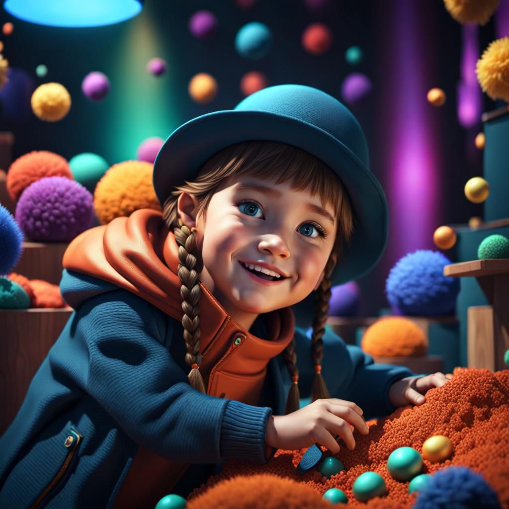 This is the sensory room for blind children. Even their clothes are textured to identify textures