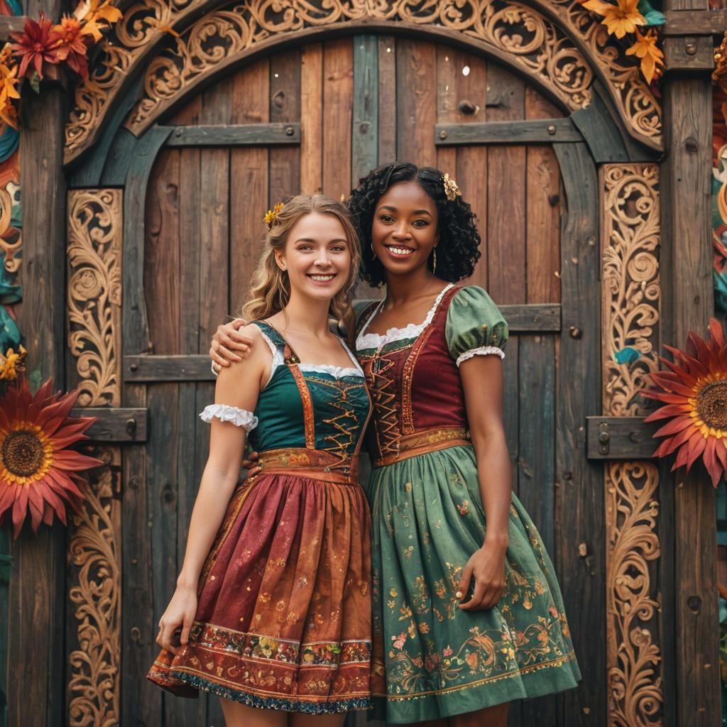 Oktoberfest Celebration: Fantasy Art in Bavarian Style