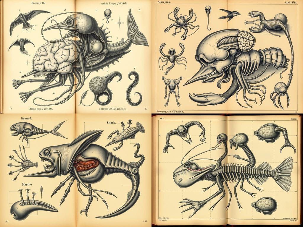 Grotesque Autopsy Illustration in Sepia Tones