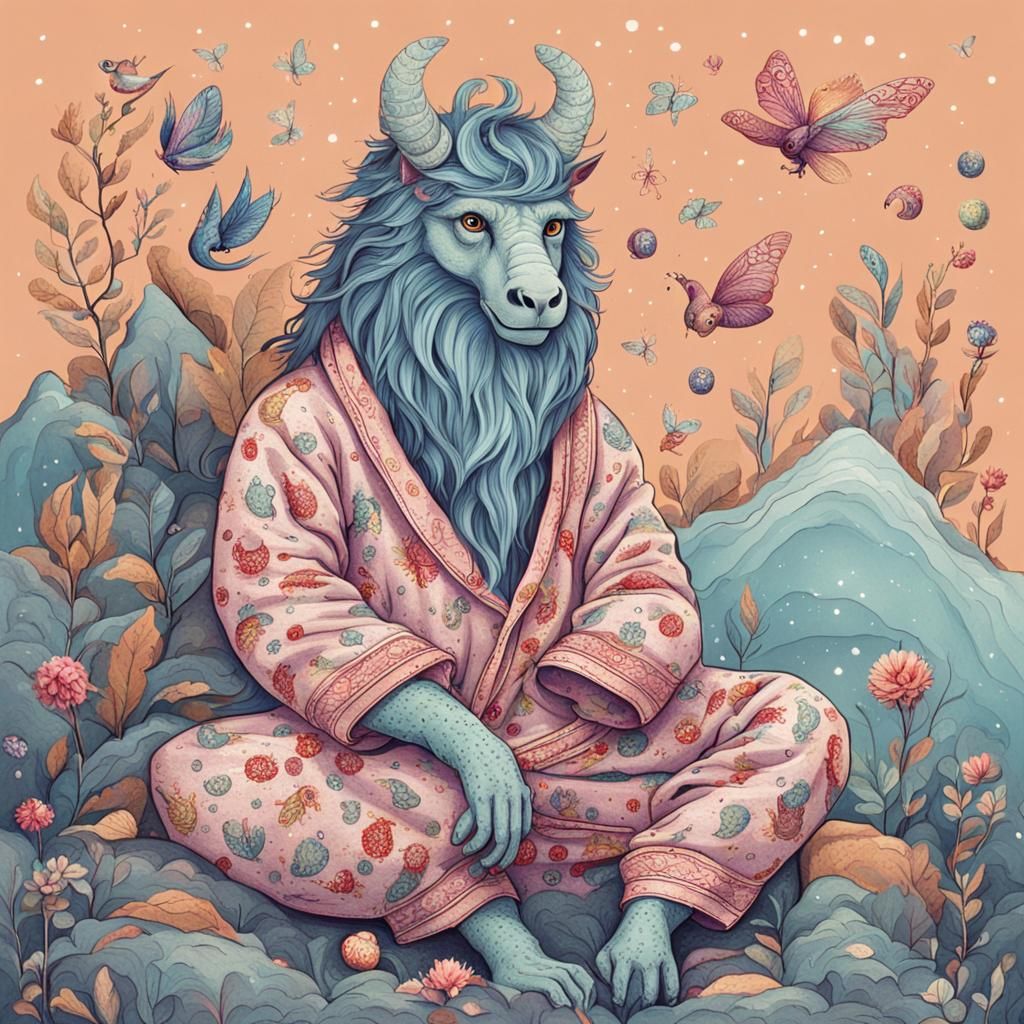 Mythical Creature in Pyjamas: A Fantasy Dream