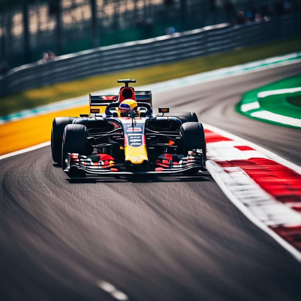 Red Bull Formula One Car on Racetrack