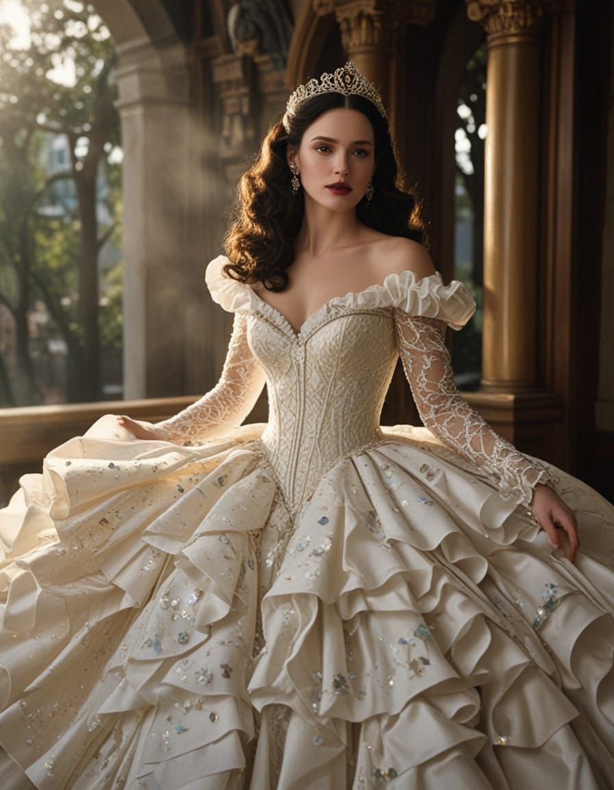 Fairy Tale Princess in Rainbow Fishnet Stockings