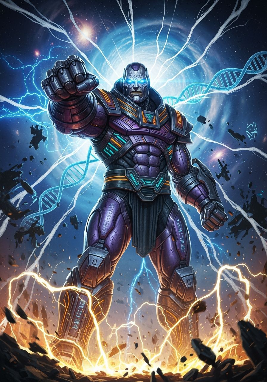 Colossal Apocalypse Figure in Biomechanical Armor