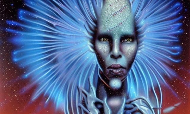 Sci-Fi Cosmic Angel Dust and Galactic Waterfalls