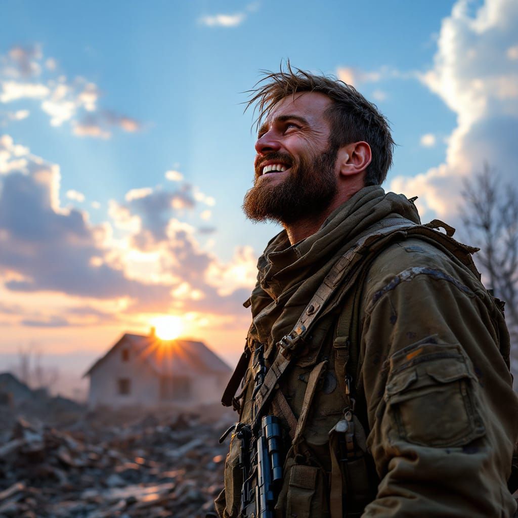 Ukrainian Soldier's Triumphant Return Home