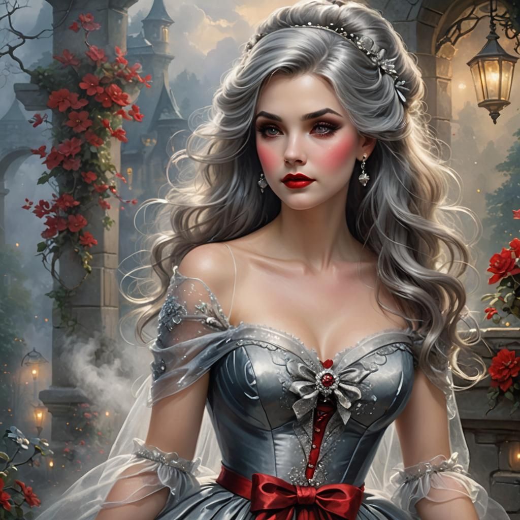 Stunning Woman with Smoky Eyes in Ethereal Style