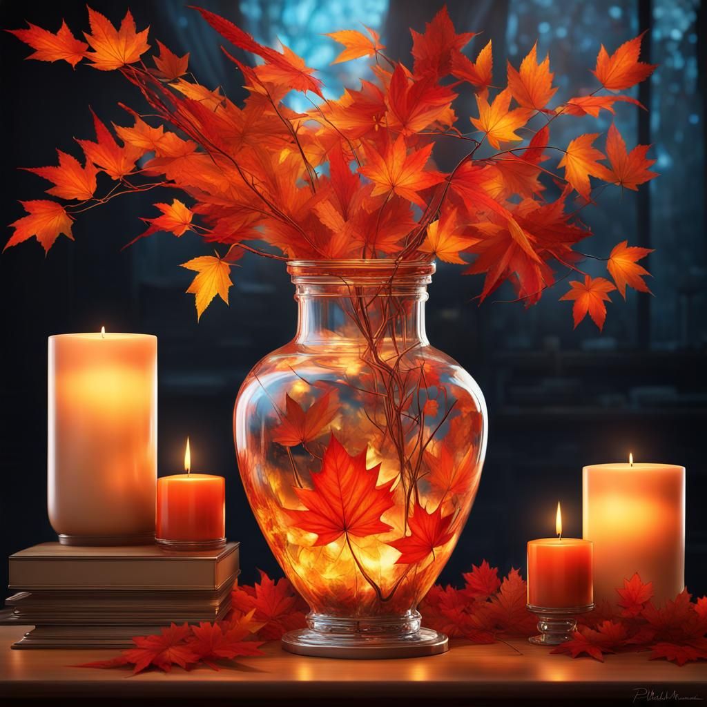 Enchanted Autumn Display in Astral Cosmic Style