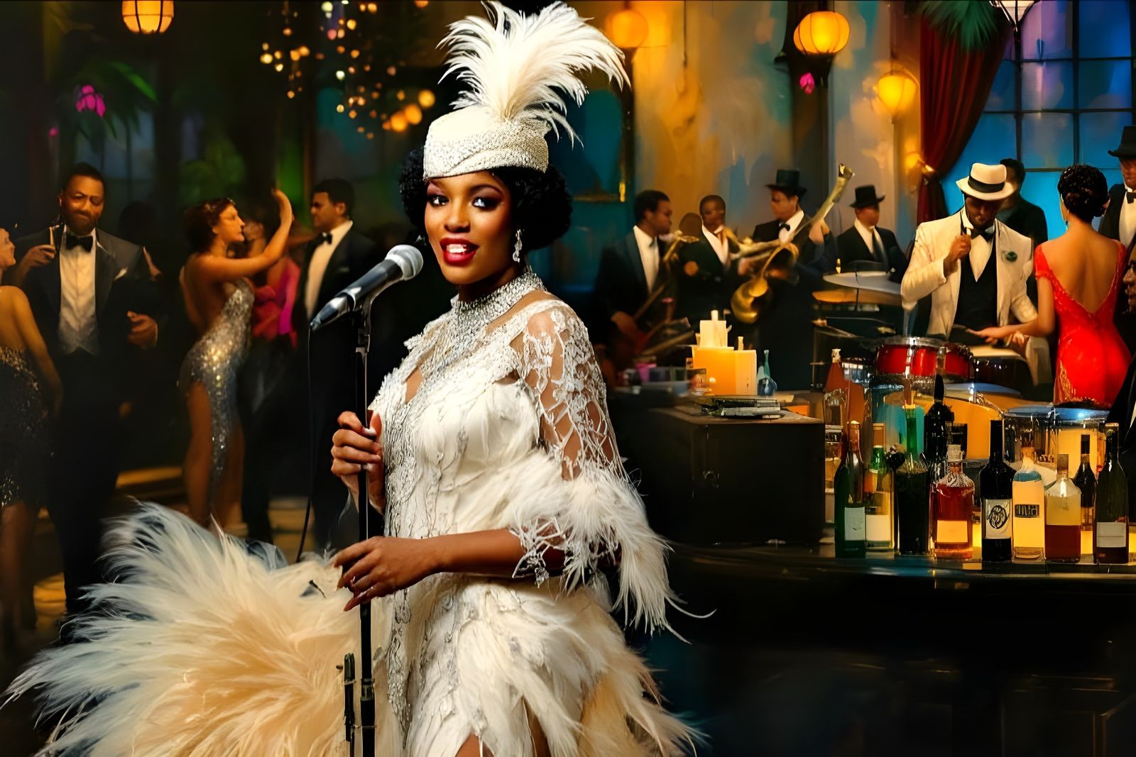 Bessie Smith Sings Jazz in 1920s Speakeasy