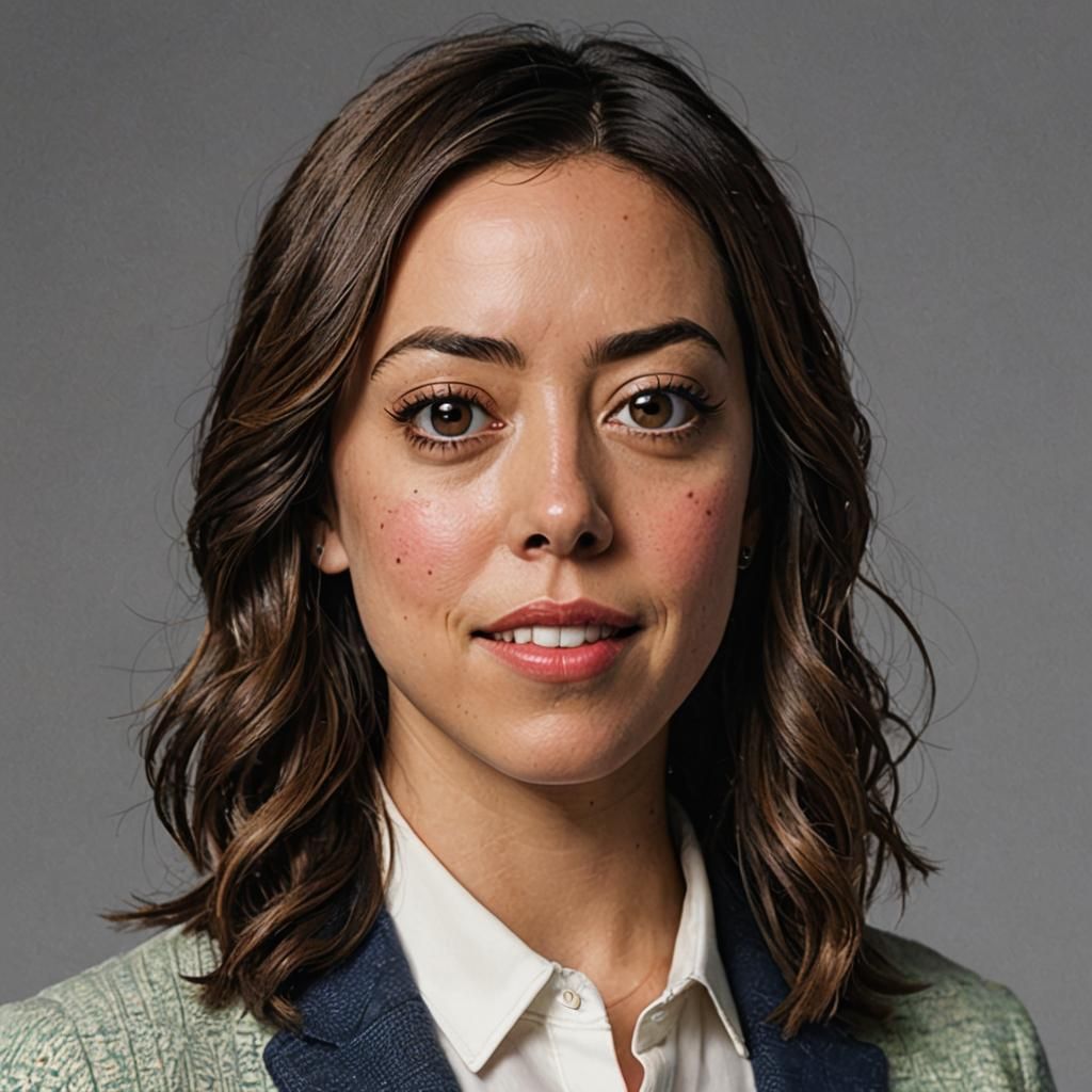Aubrey Plaza as a Fierce Saiyan Warrior
