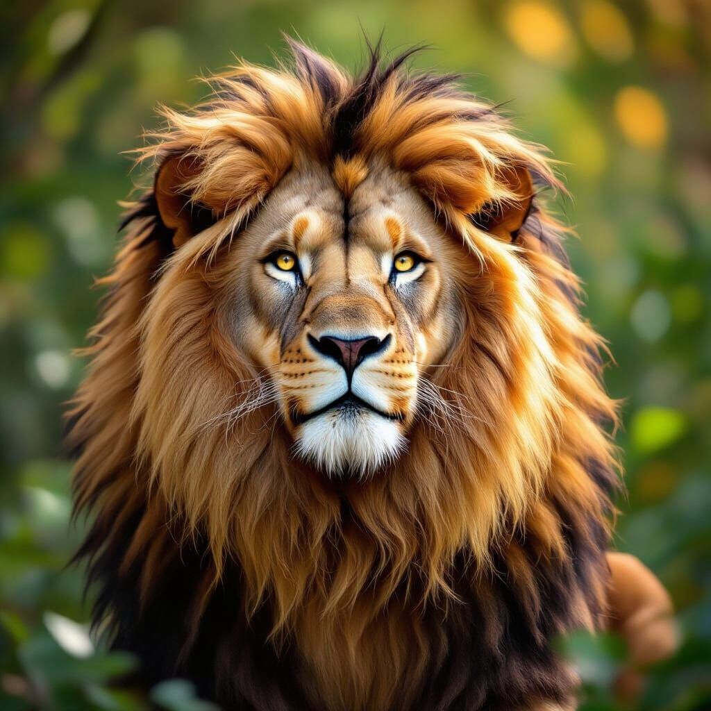 Regal Lion Portrait in Renaissance Style