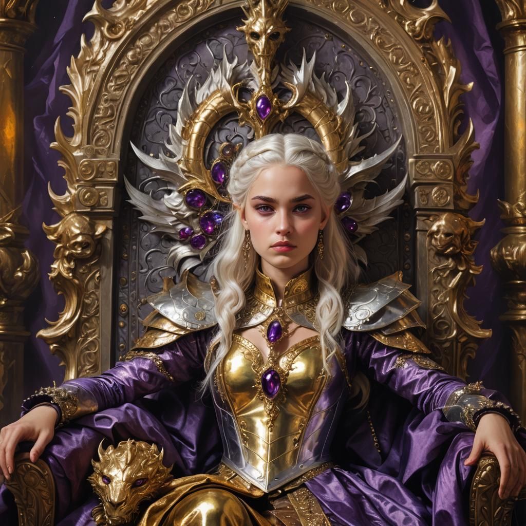 Baroque Fantasy Portrait of a Targaryen Girl