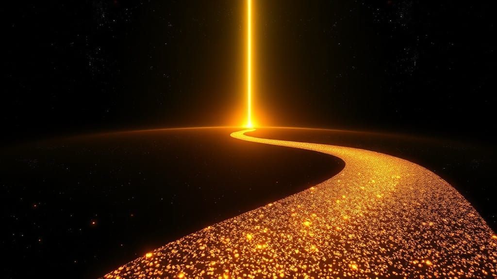 A Shimmering Path to Eternity in Cosmic Light