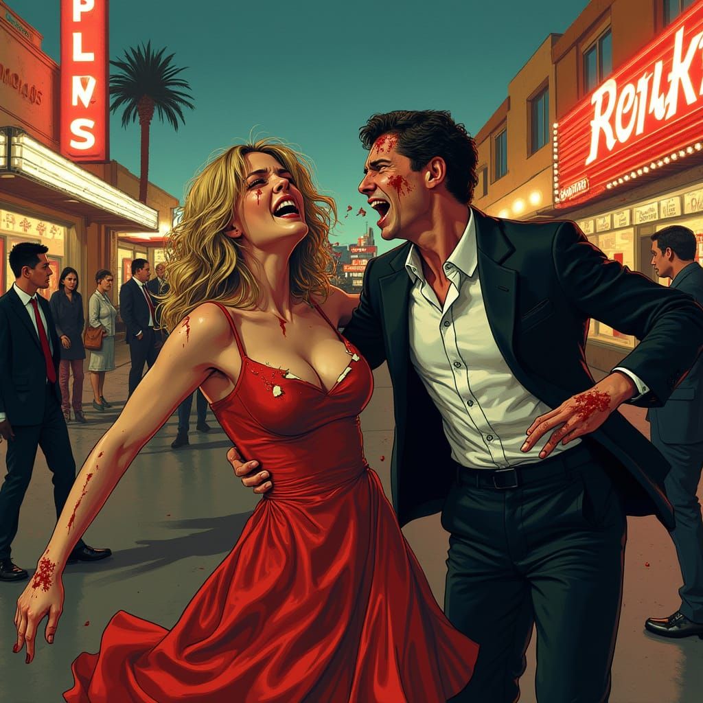 Gritty Las Vegas Brawl in Neon Chaos