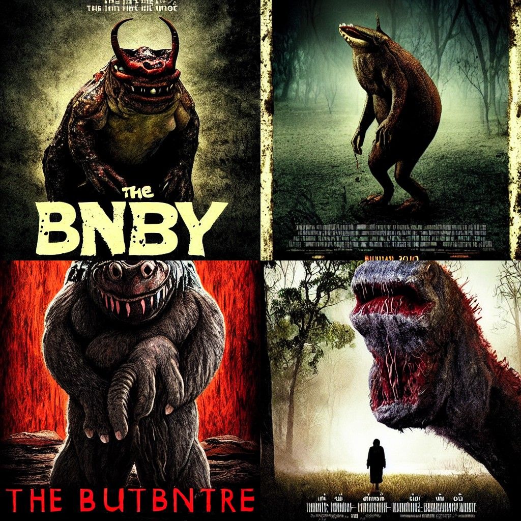 The Bunyip: Realistic 2010s Monster Horror Movie Poster