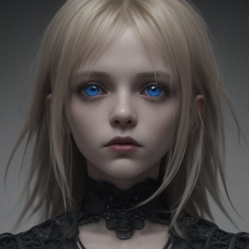 Eerie Close-Up Portrait in Dark Fantasy Style