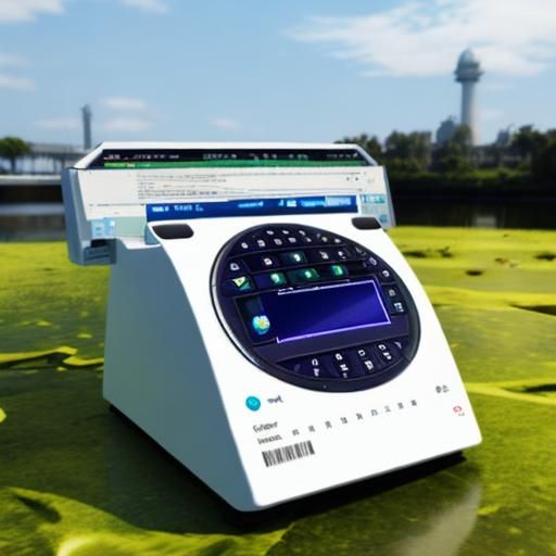 Abstract Green Holograms of Online Technology Concepts