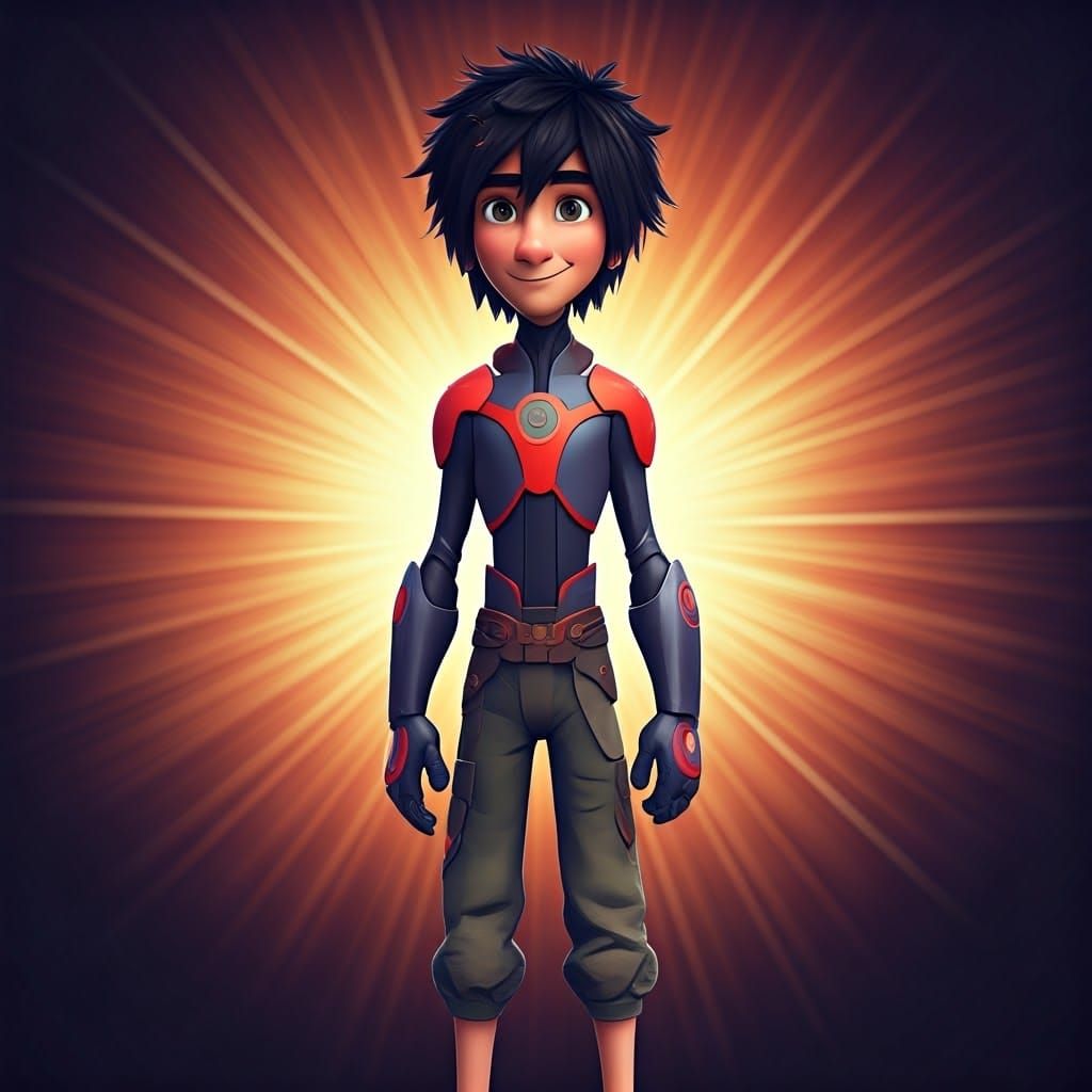 Hiro Hamada Unleashed as a Heroic Marvel