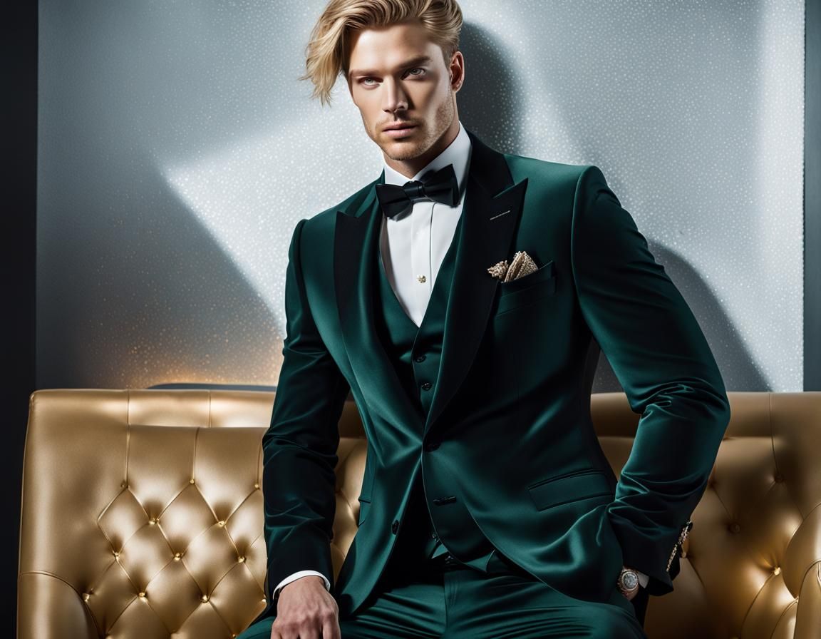 Elegant Portrait of a Man in Royal Suit