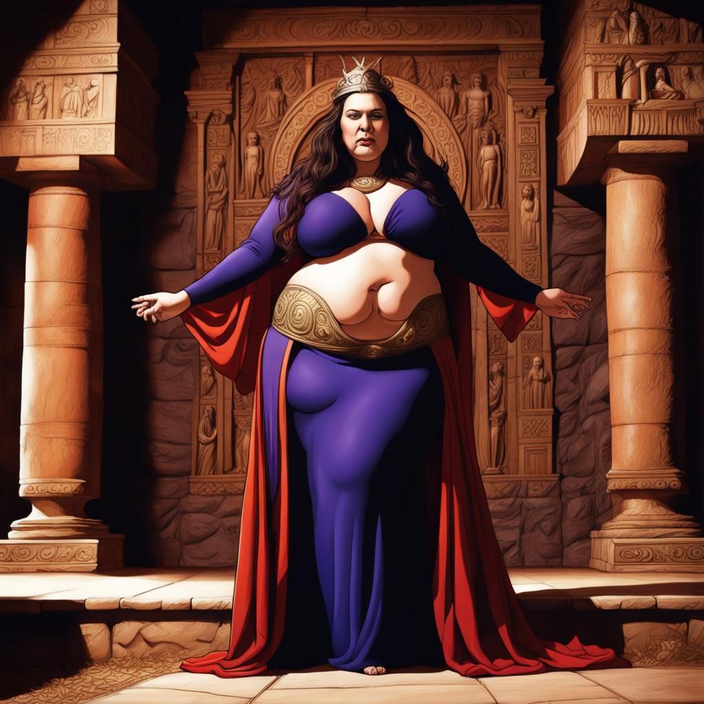 Temple Priestess in Mithraic Hypogeum, Detailed Digital Art