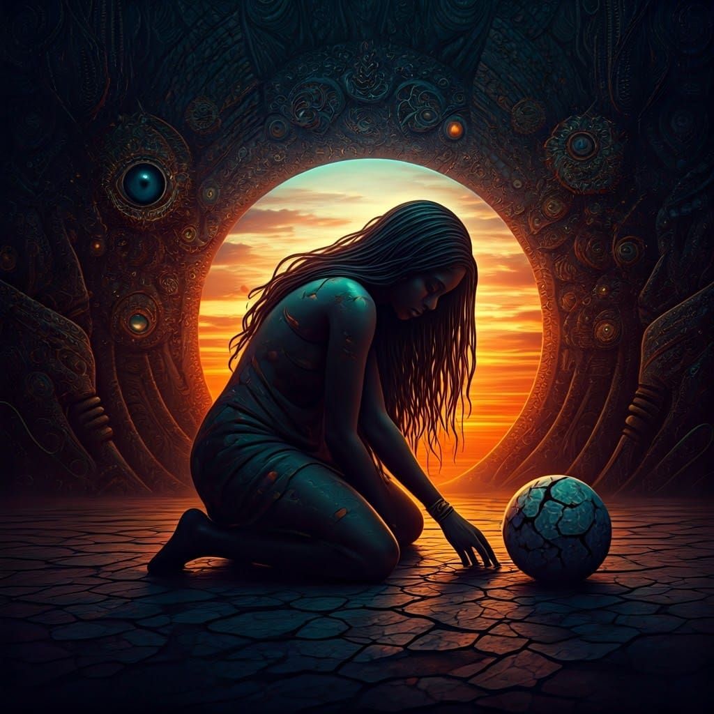 Surreal Benin Culture: Bio Art Collage