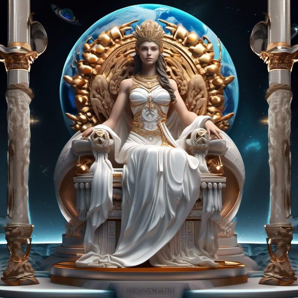 Queen of Earth in Space with Magical Glow