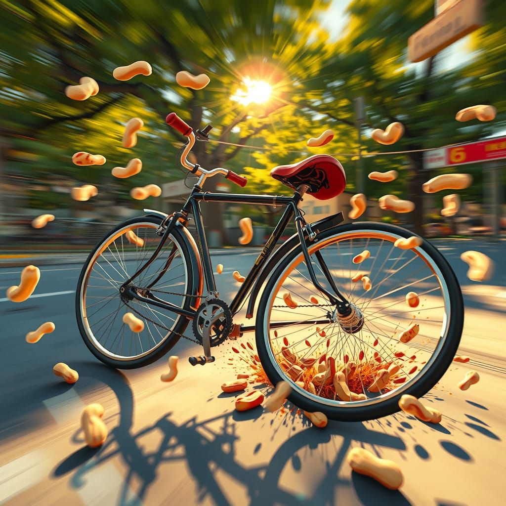 so i rounded the corner full speed and WHAM!!! PEANUTS!!! EVERYWHERE!!!