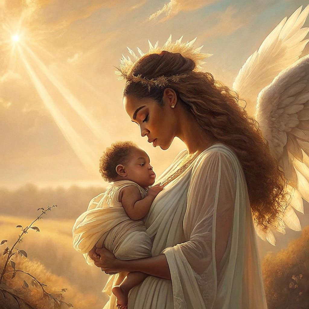 Madonna and Child in Dreamy Pre-Raphaelite Style