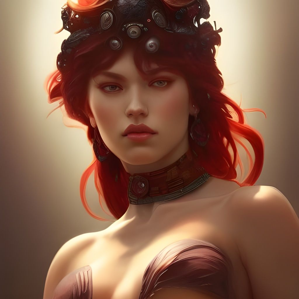 Detailed Portrait of Carnivore Goddess in Unreal Engine