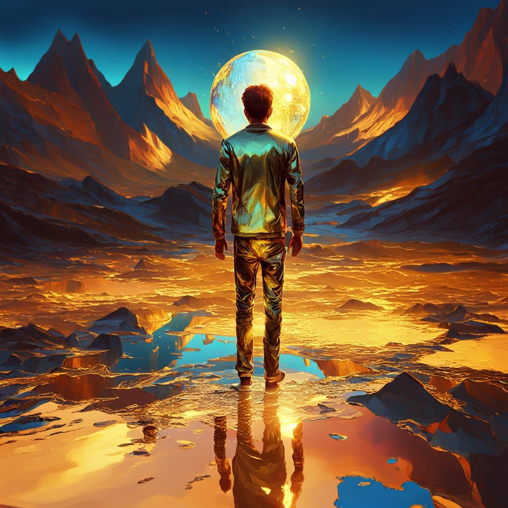 Surreal Person Cast Aside in Dreamlike Oil Painting