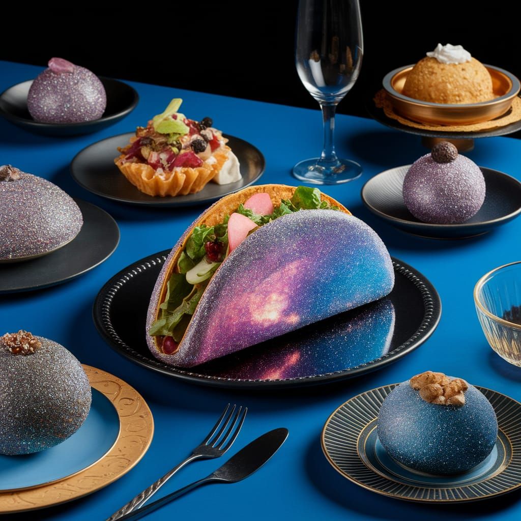 Celestial Feast: Cosmic Delicacies in Nebula Light