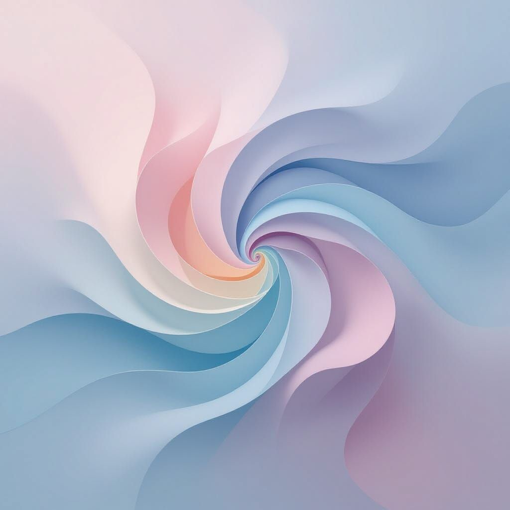 Abstract Inner Peace: Gentle Wave of Pastel Colors