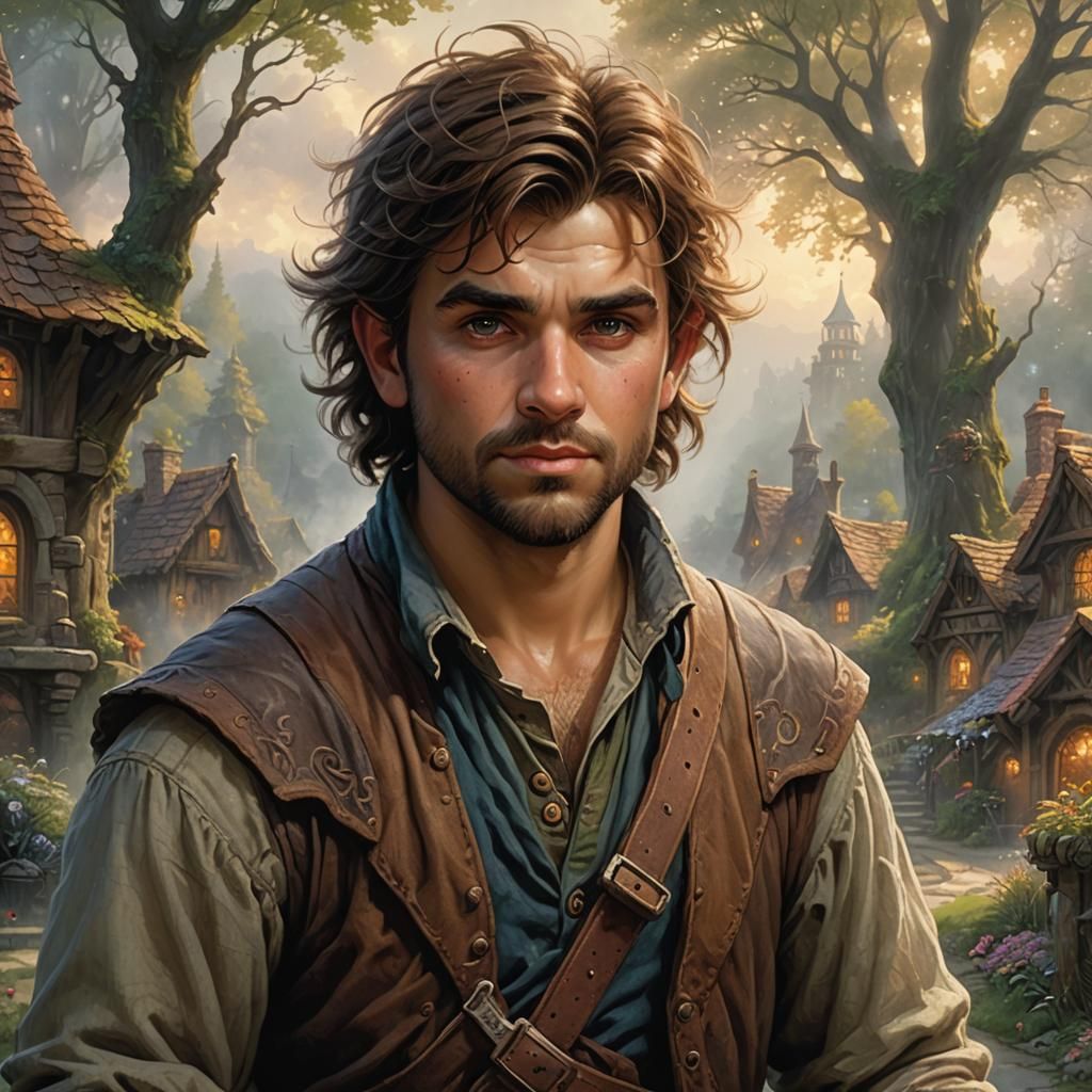 Hideous Halfling Rogue in Ethereal Fantasy Style