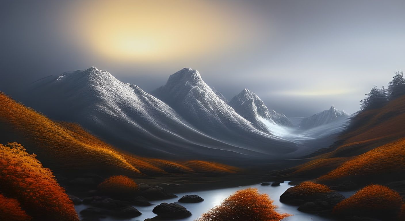 Mountain Landscape (Charcoal)