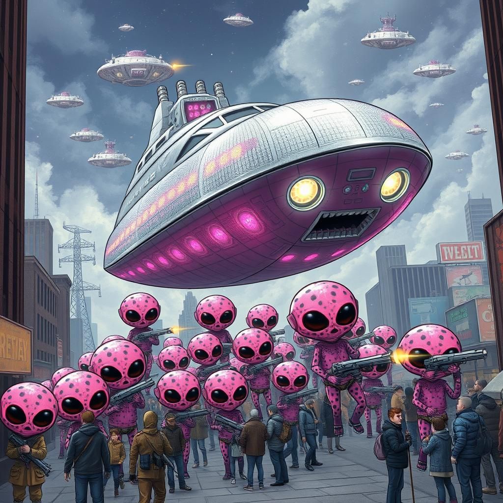 Chibi Aliens Invade New York: Sci-Fi Horror