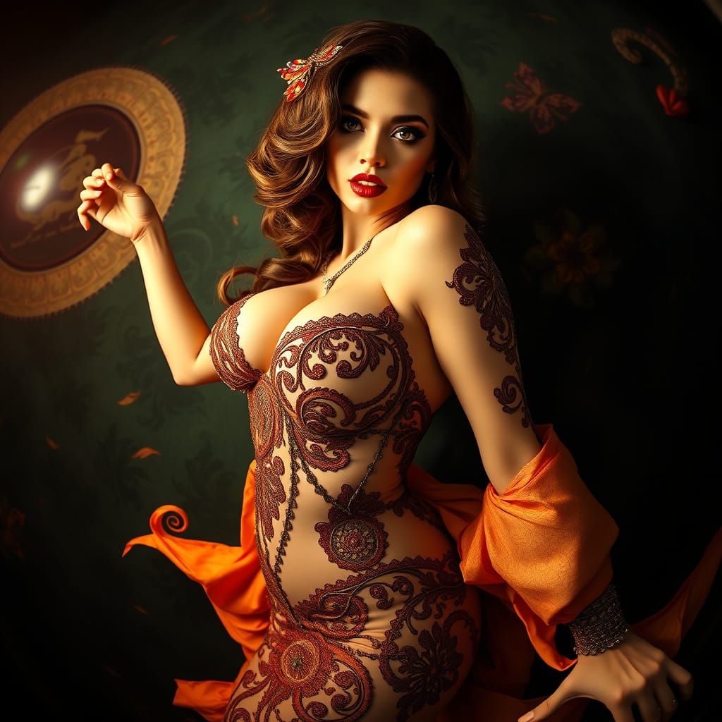 Sultry Art Nouveau Siren