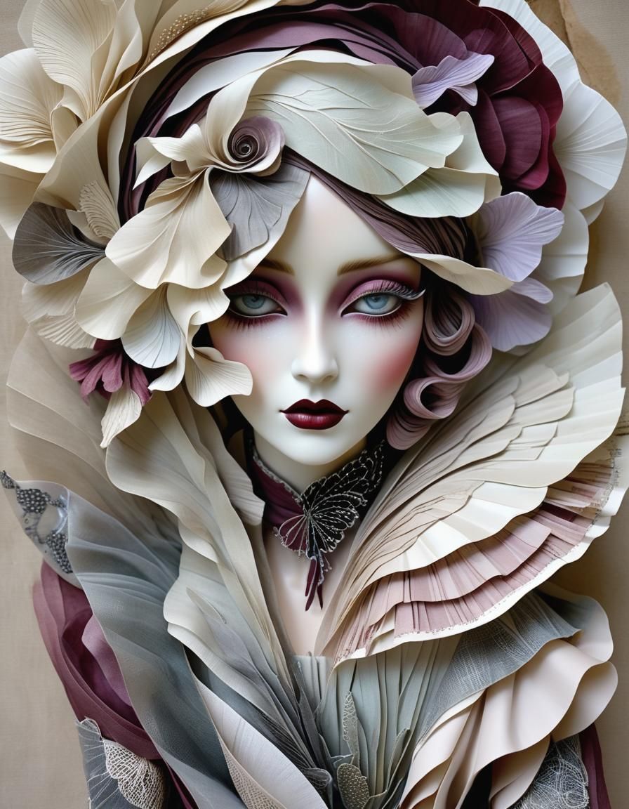 Dreamlike Portrait Inspired by Iris Folding