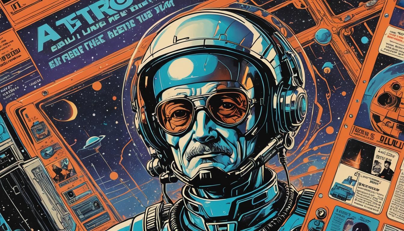 Retro-Futuristic Comic Book Cover in Pop Art Style