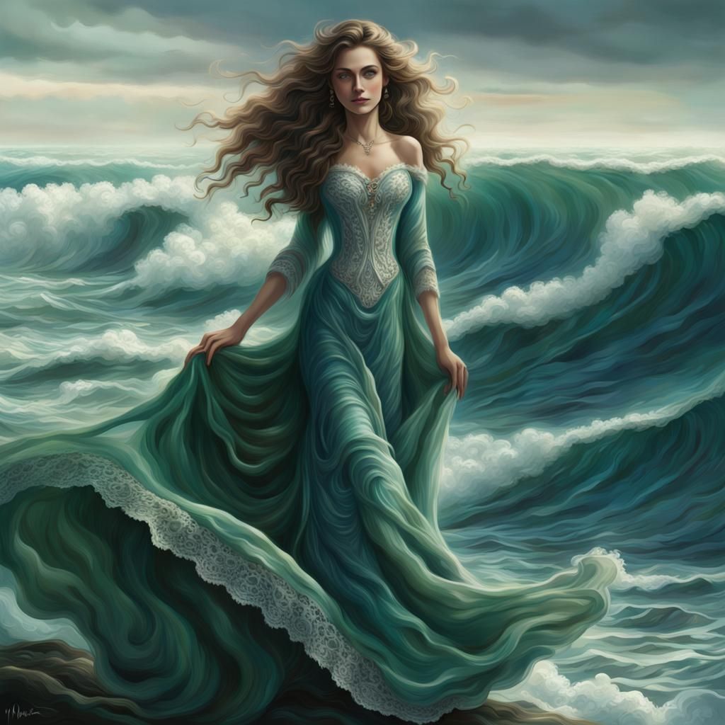 Ocean Dress: A Fantasy Concept Art