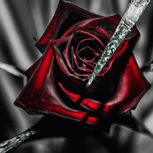 A Striking Black Rose Image