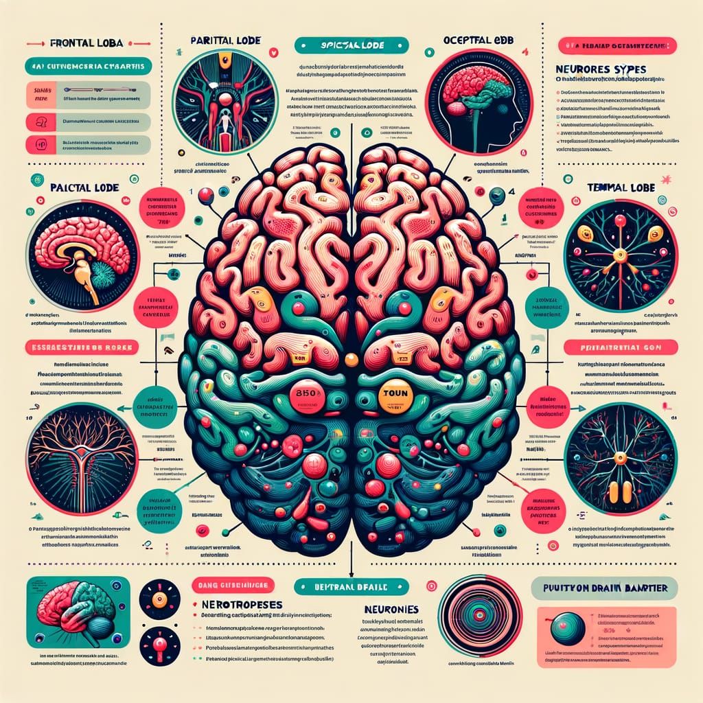 Human Brain Anatomy and Function Infographic