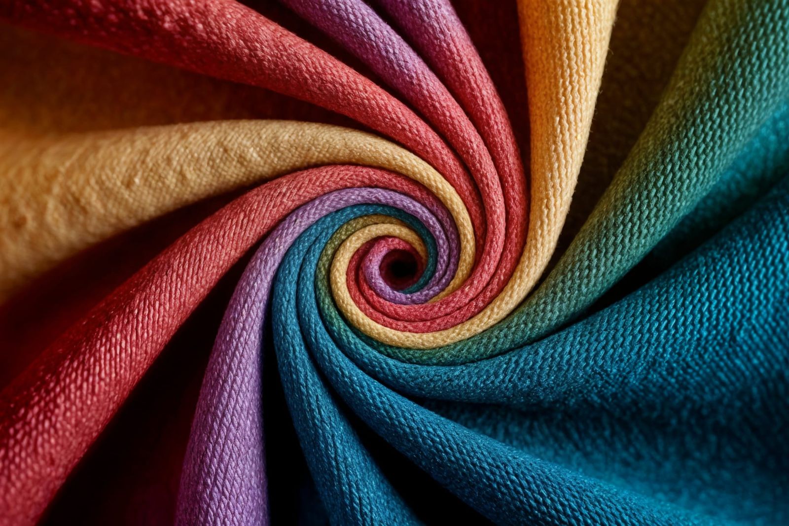 Vibrant Macro Fabric Scene with Intricate Details and Satura...