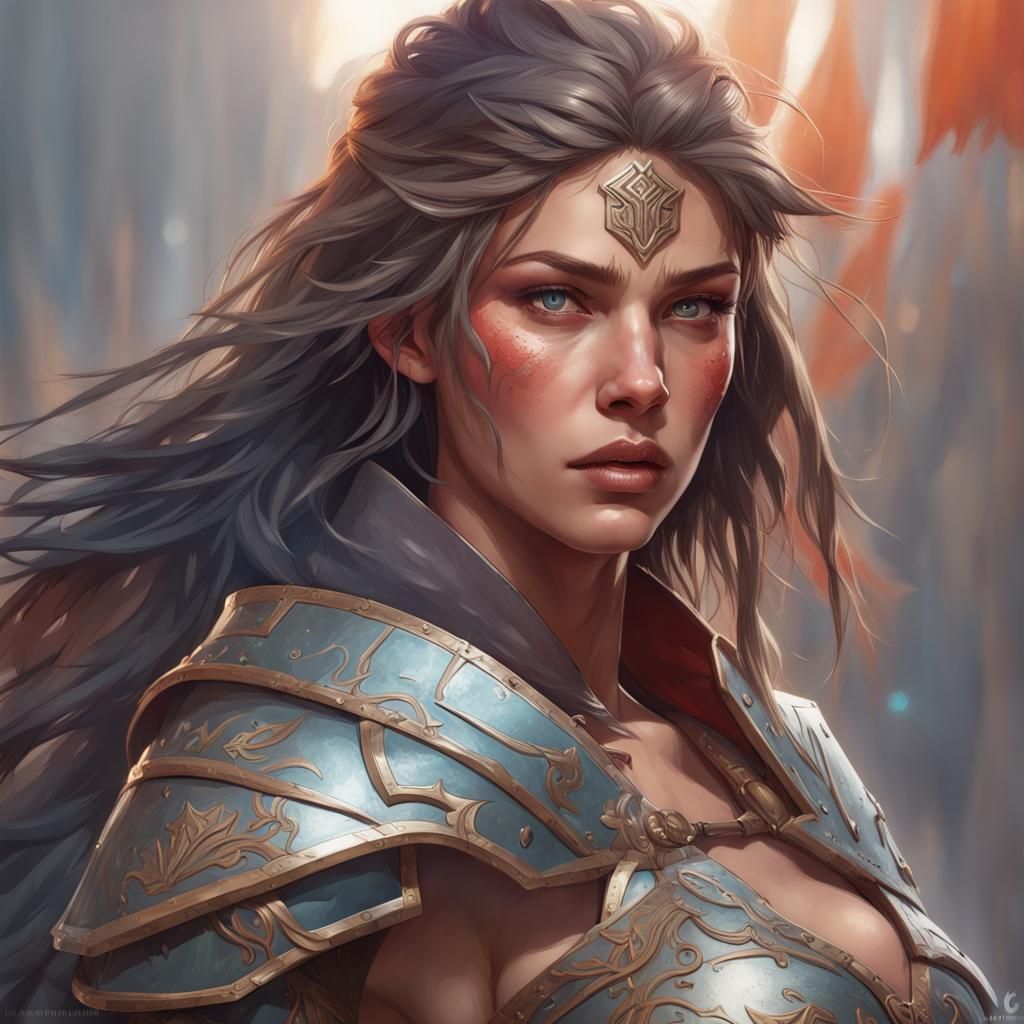 Hyperdetailed Warrior Girl Portrait in Unreal Engine 5